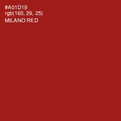 #A01D19 - Milano Red Color Image